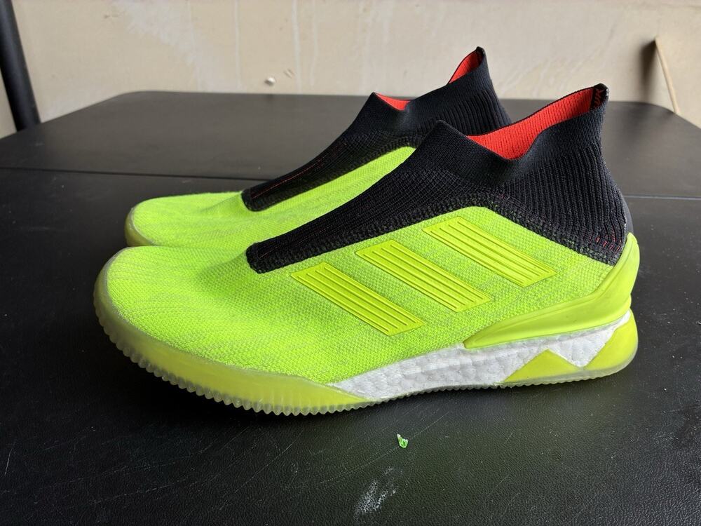 Adidas Predator Tango 18+ Shoes Mens 7.5 Solar Yellow Turf Soccer Indoor AQ0601